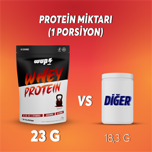 WUP Whey Protein, B1-B6-B12-C, Arjinin, Glutamin, Doğal Kakao, Çikolata, 576 gr 16 Servis