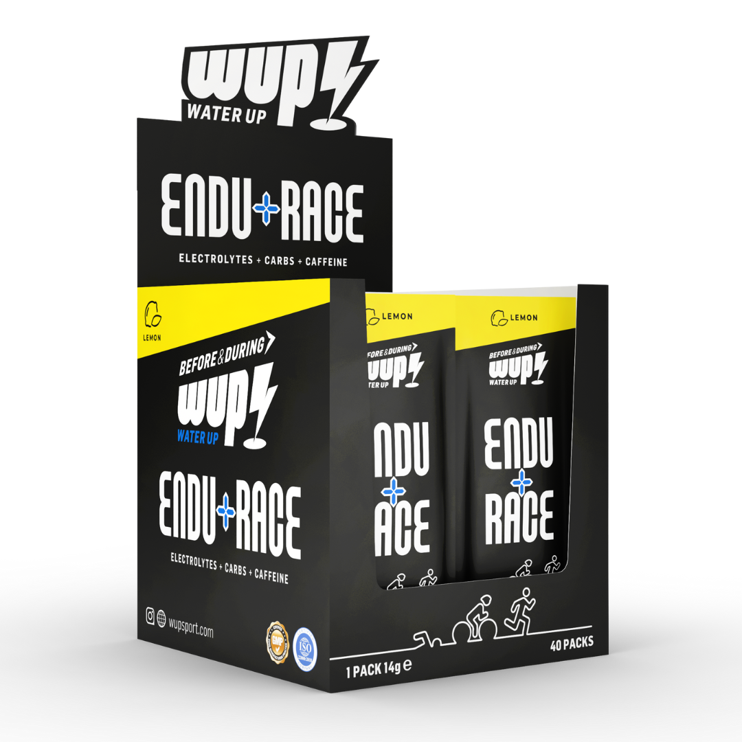 WUP Endu+Race, High Electrolyte, Caffeinated, Lemon Flavored, 40 Effervescent Sachets