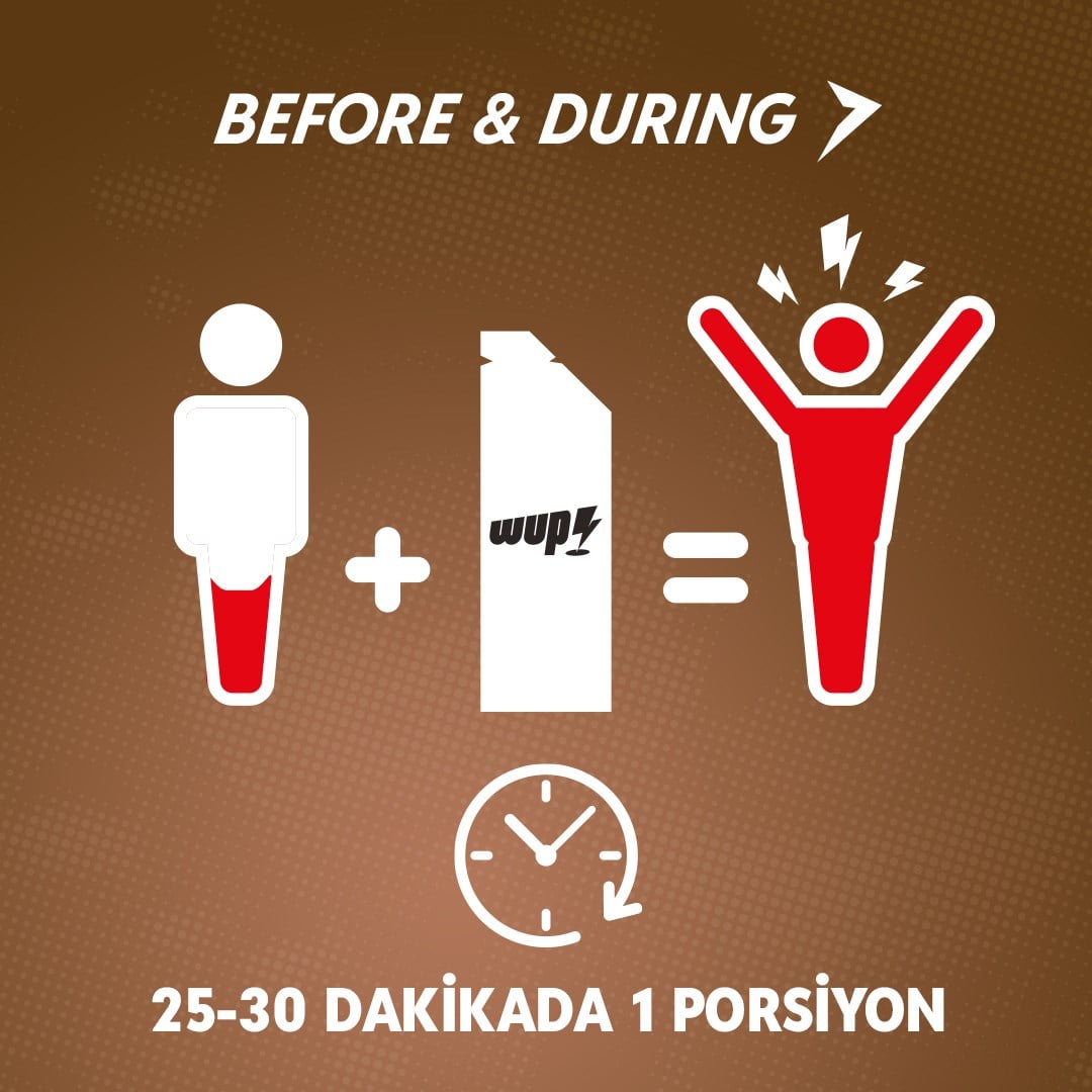 WUP ISO+ Enerji Jeli, Kafeinli, İzotonik, Espresso Aromalı, 15 Saşe 45 gr