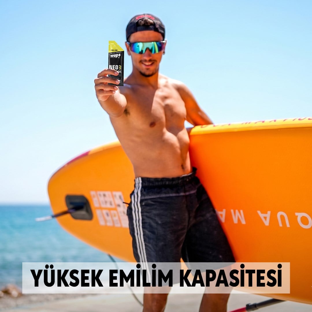WUP NEO3 Enerji Jeli, 3 Tip Karbonhidrat, Düşük GI, Cool Lime Aromalı, 15 Saşe 45 gr