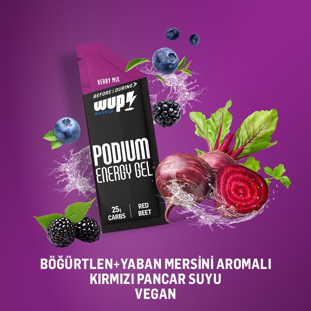 WUP Podium Enerji Jeli, Berry Mix, 15 Saşe 42 gr