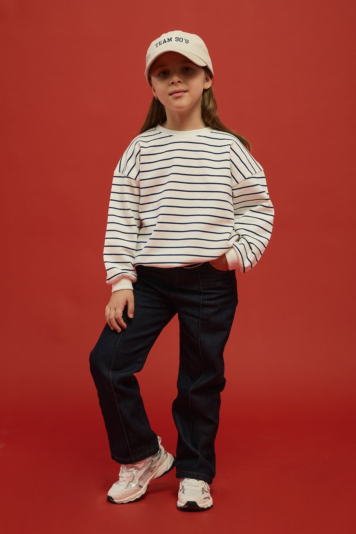 Climber Çizgili Sweatshirt-Lacivert