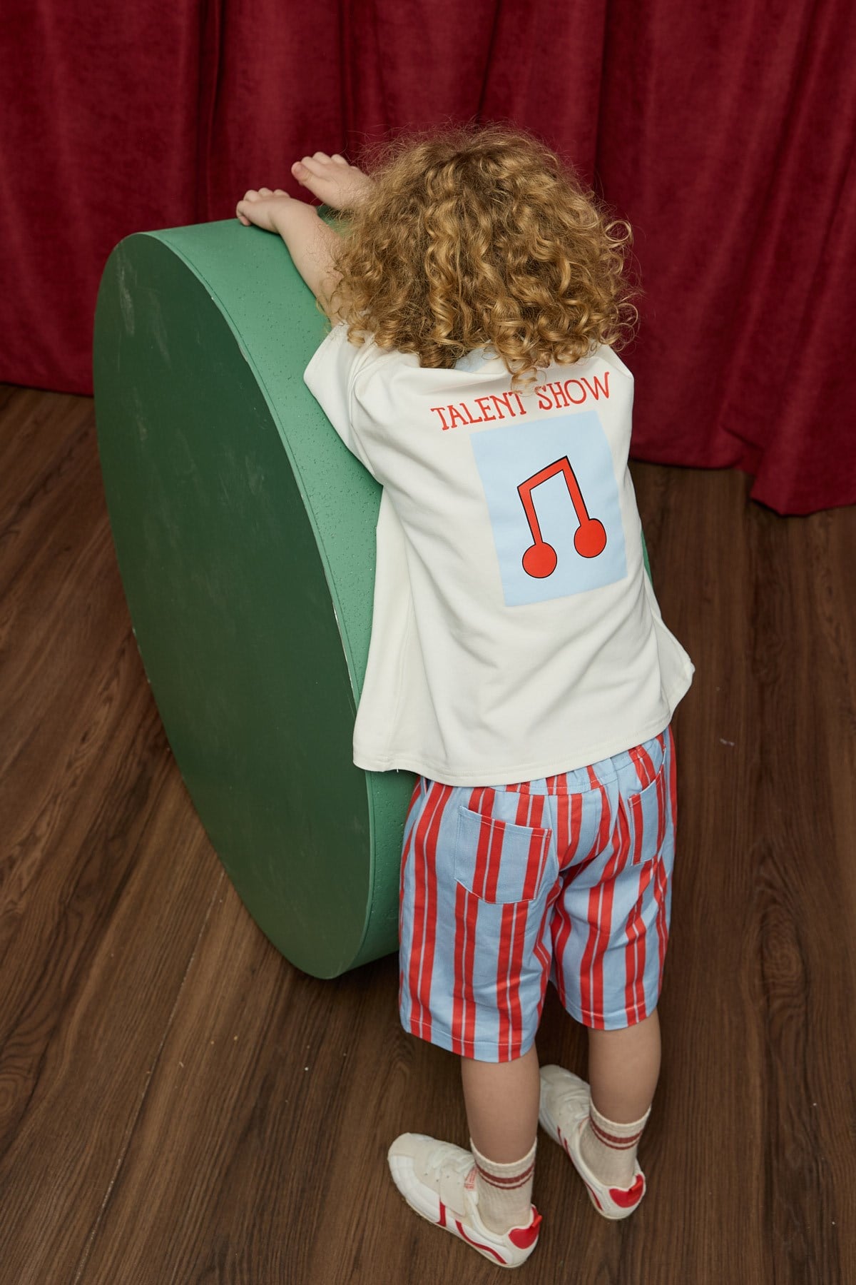 Note Oversize Baskılı Tshirt - mavi