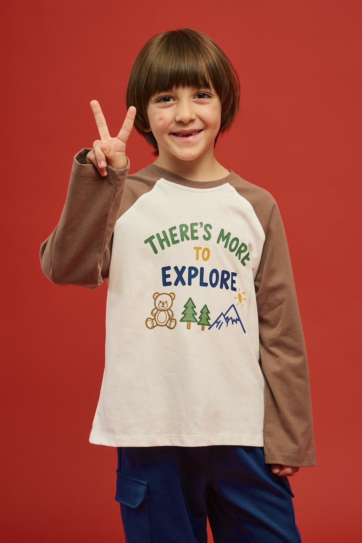 Playground Reglan Kol Tişört-Kakao