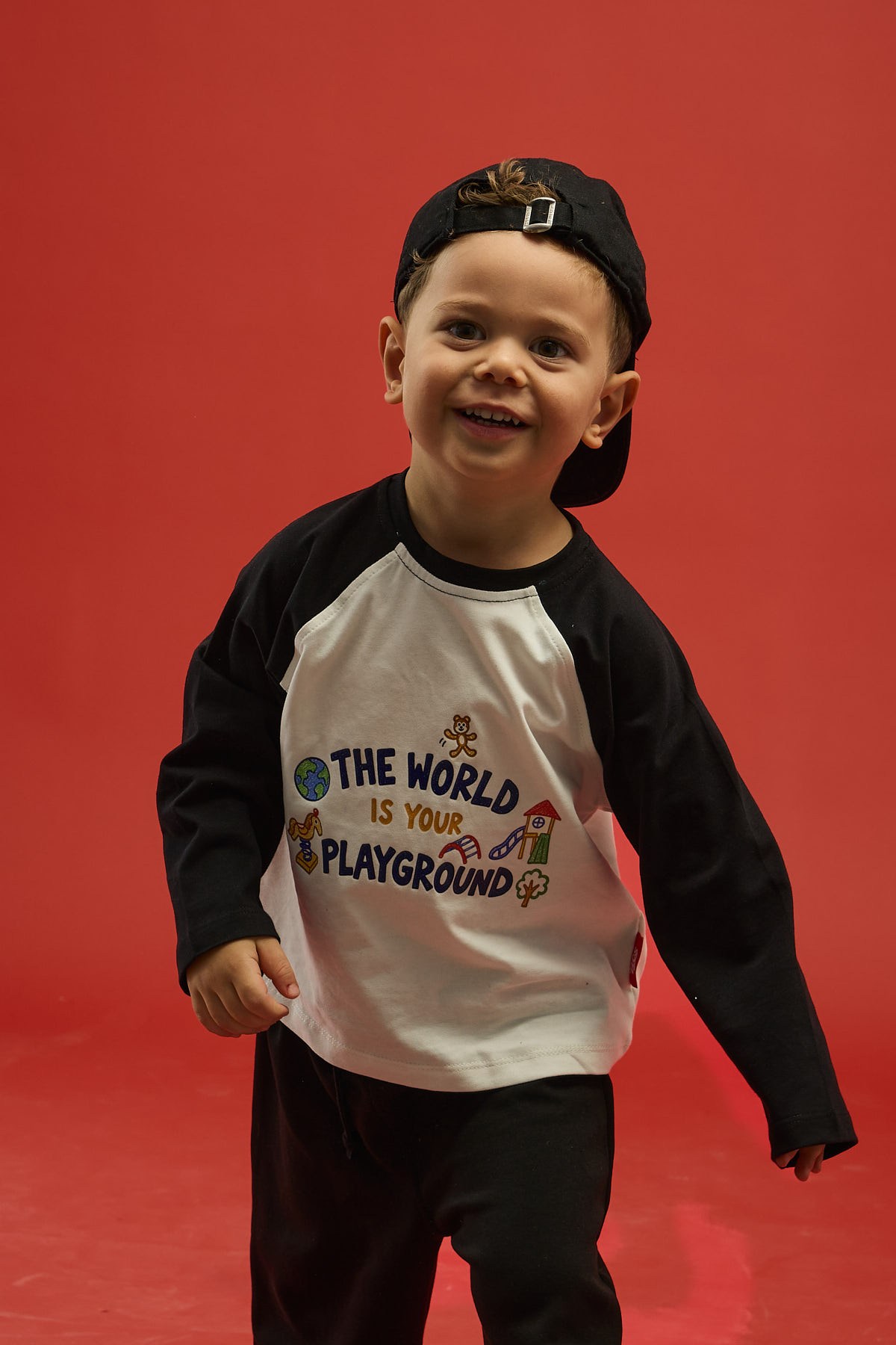 Playground Reglan Kol Tişört-Siyah