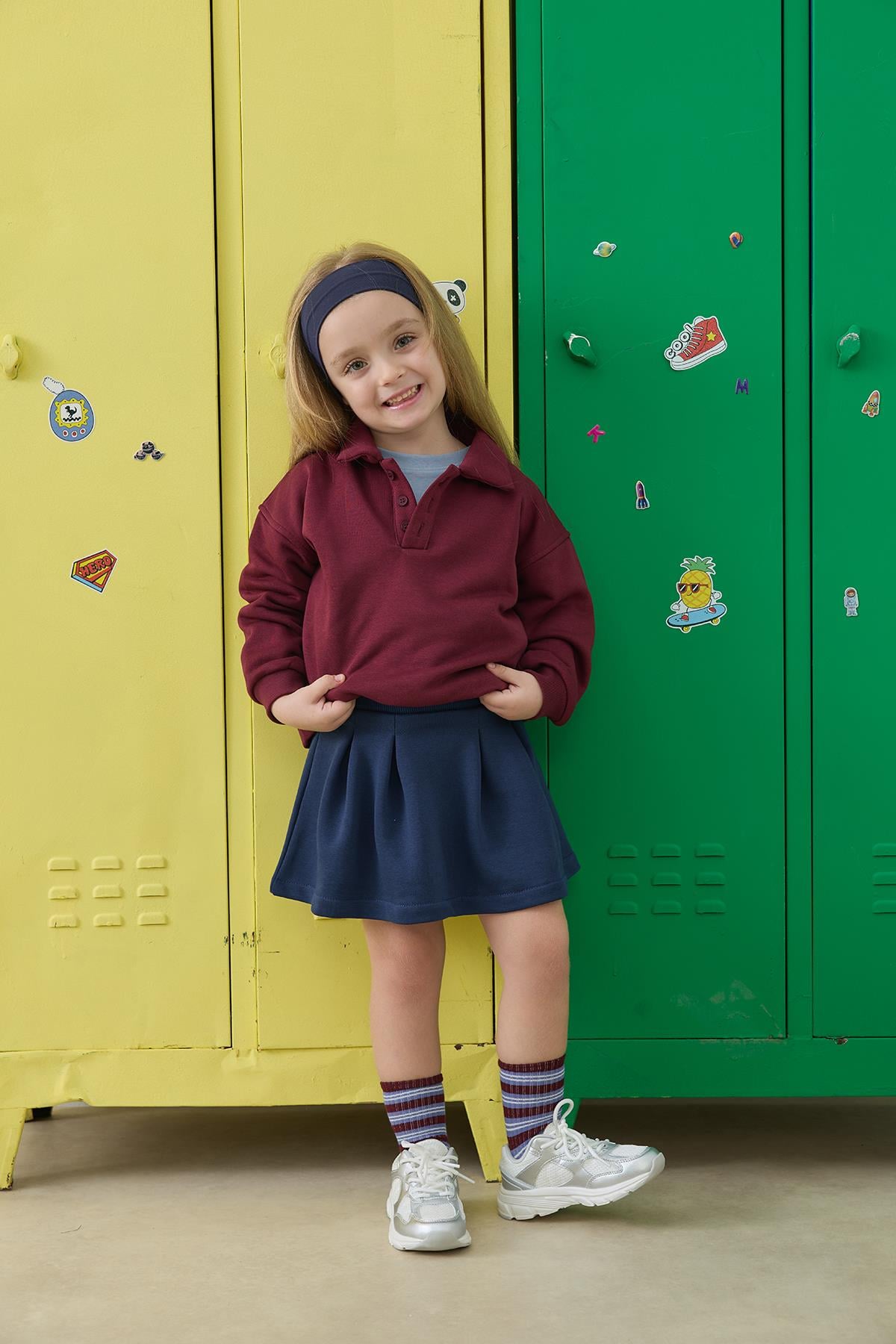 Şortlu Etek - indigo