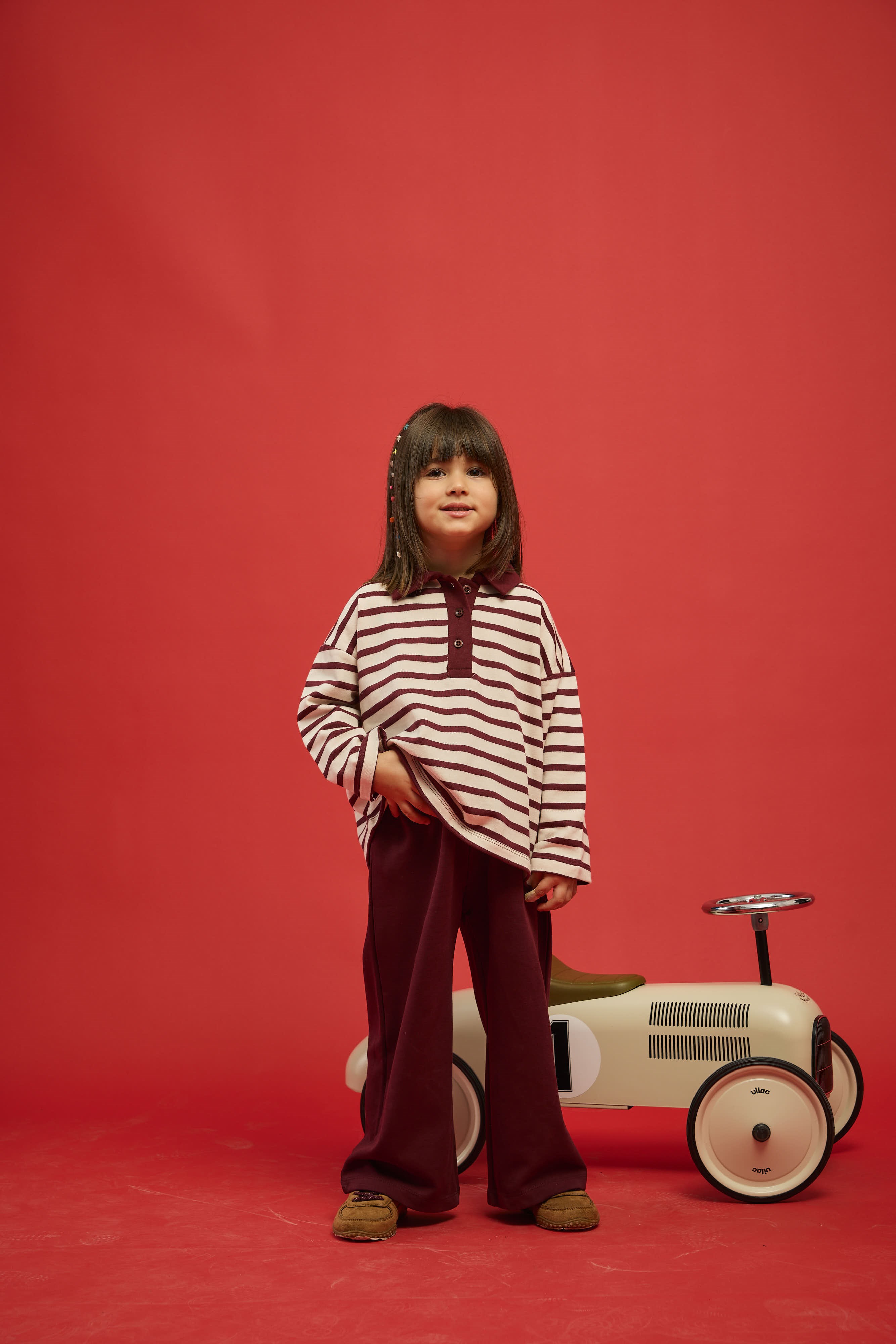 Sunbeam Polo Yaka Sweatshirt, Bordo