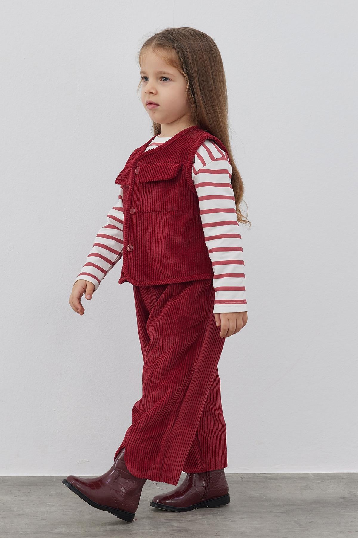  Bordo Kadife Yelek