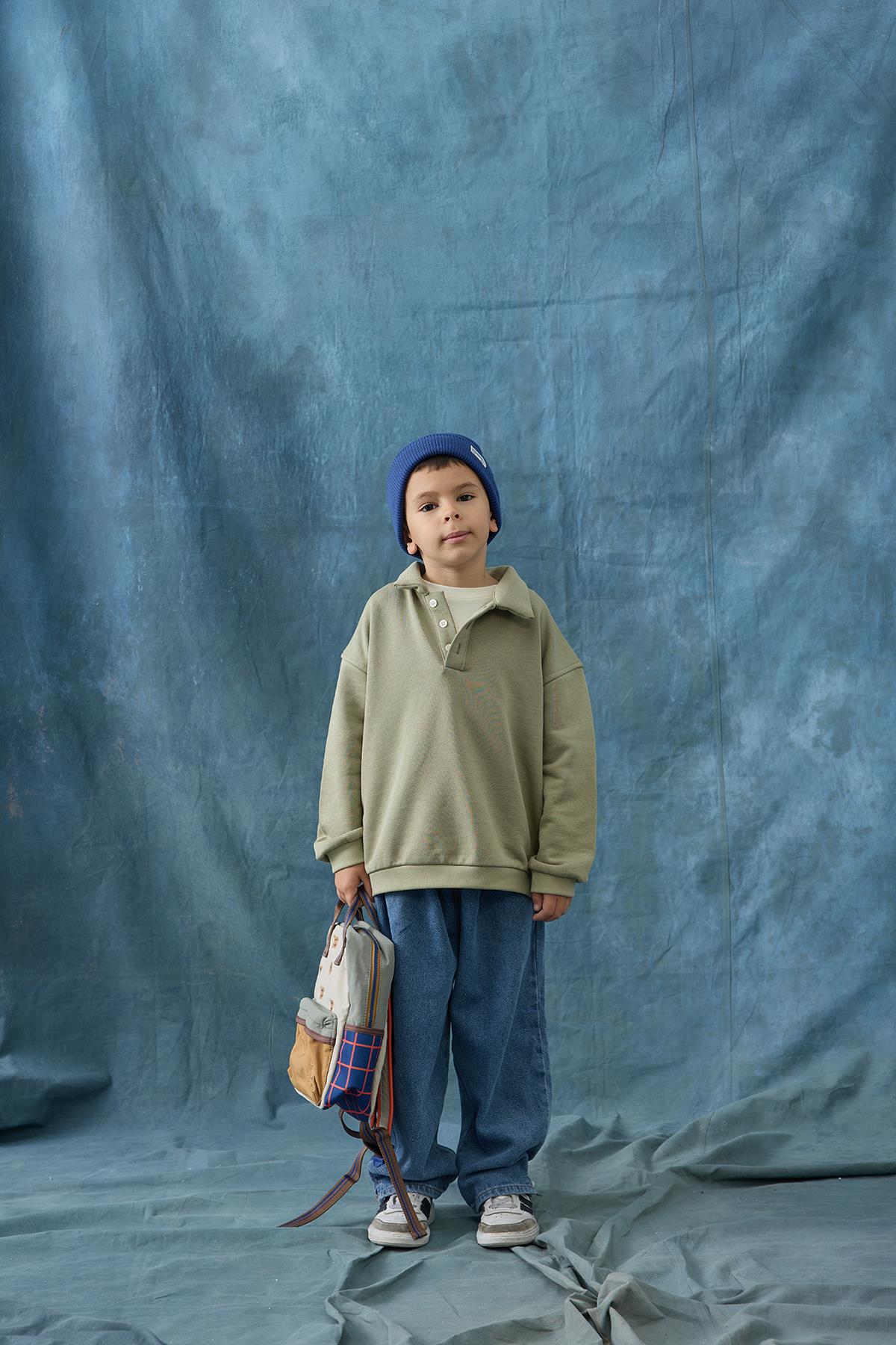 Baggy Denim Pantolon -  mavi