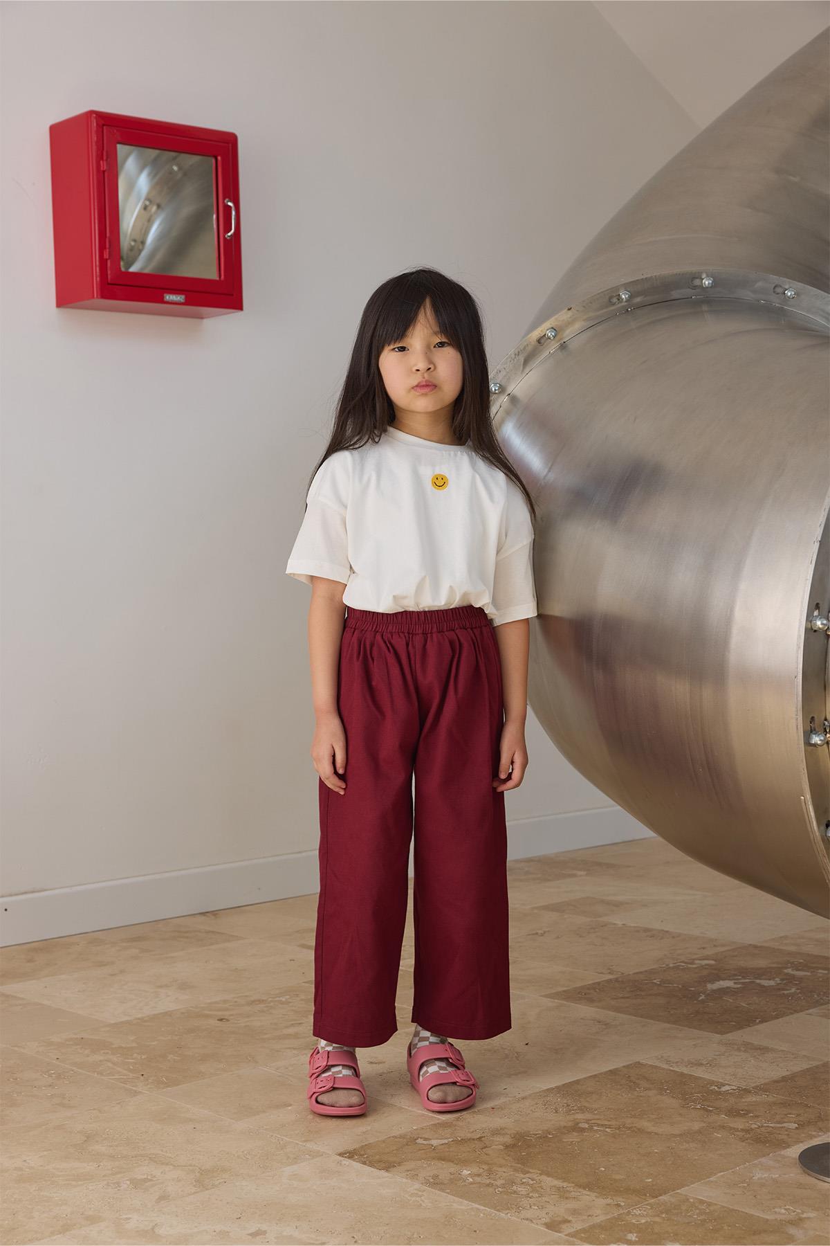 Bordo Baggy Pantolon