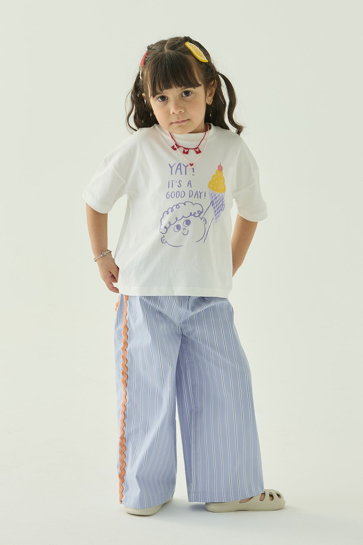 Scoop Pantolon - mavi çizgili
