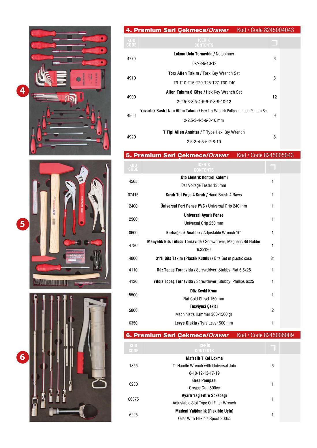 7 ÇEKMECELİ PREMİUM TAKIM ARABASI (DOLU) 250 PRÇ İ