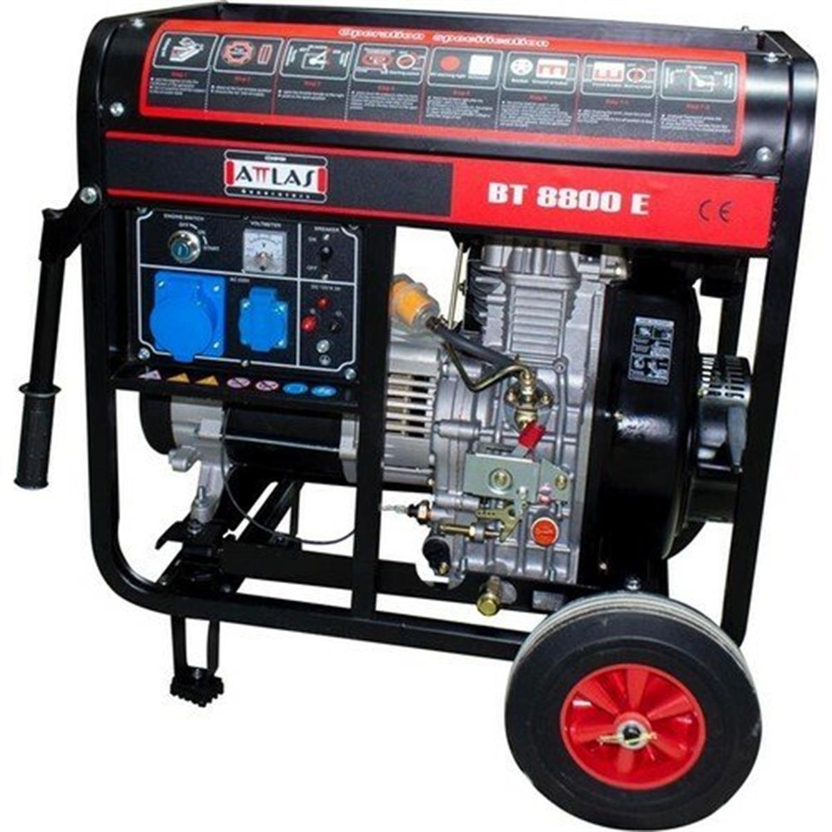 BT 8800 E DİZEL MONOFAZE JENERATÖR ATTLAS