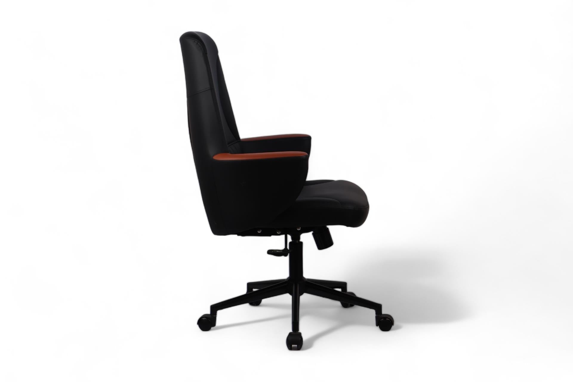 Sancak , Dolphin Çalışma Koltuğu , Siyah Deri Ofis Sandalyesi