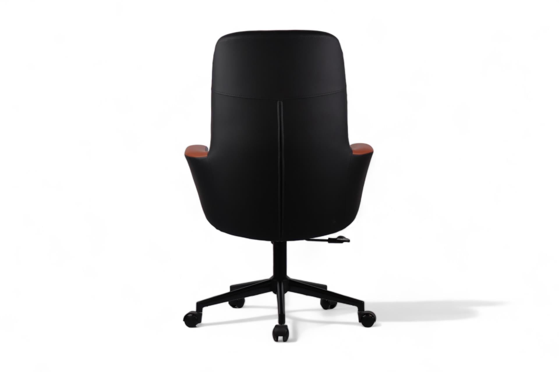 Sancak , Dolphin Çalışma Koltuğu , Siyah Deri Ofis Sandalyesi