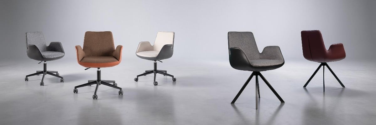 Sancak Dora Çalışma Koltuğu Sofia Serisi kumaş deri kombinli ofis sandalyesi