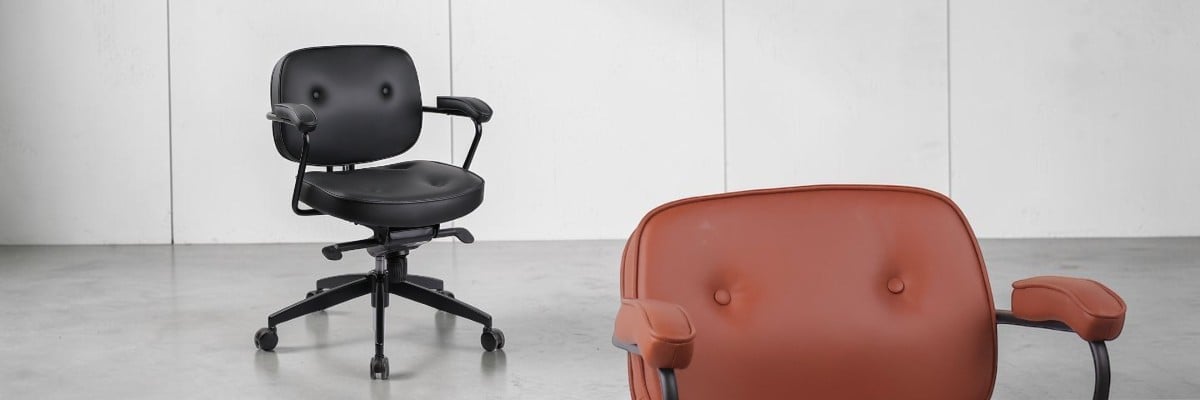 Sancak Meka Çalışma Koltuğu taba deri kaplamalı modern ofis koltuğu