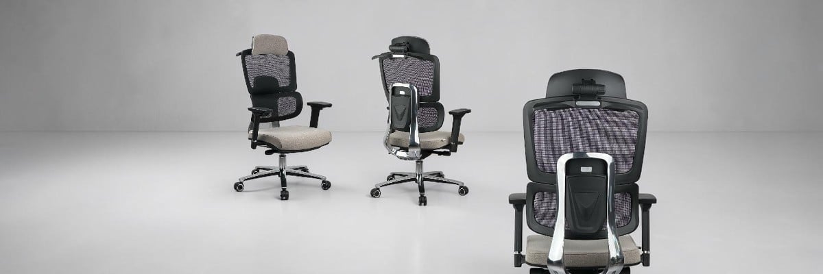 Sancak Silver Yönetici Koltuğu kumaş oturumlu file sırtlı başlıklı ergonomik ofis koltuğu