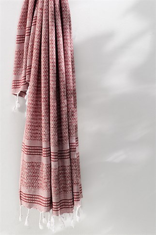 Linen Peştamal Bordo