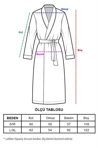 Unisex Kimono Müslin Bornoz Mint