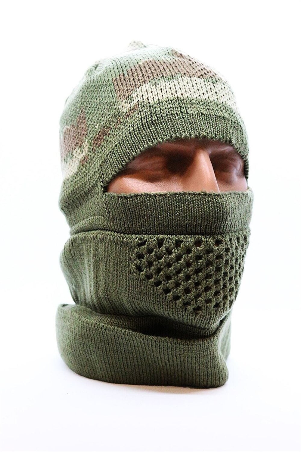 ÖRME KAMUFLAJ DESENLİ BERE&KARMASKESİ 