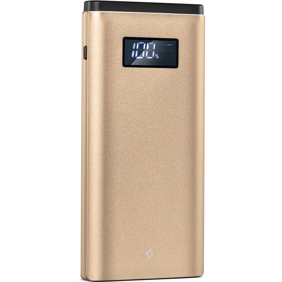 2BB145A ttec AlumiSlim LCD QC 3.0 10000mAh Taşınabilir Şarj Aleti Altın