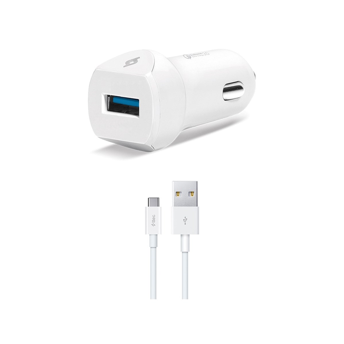 2CKQC01C ttec SpeedCharger QC 3.0 Araç Şarj Aleti + Type-C Kablo