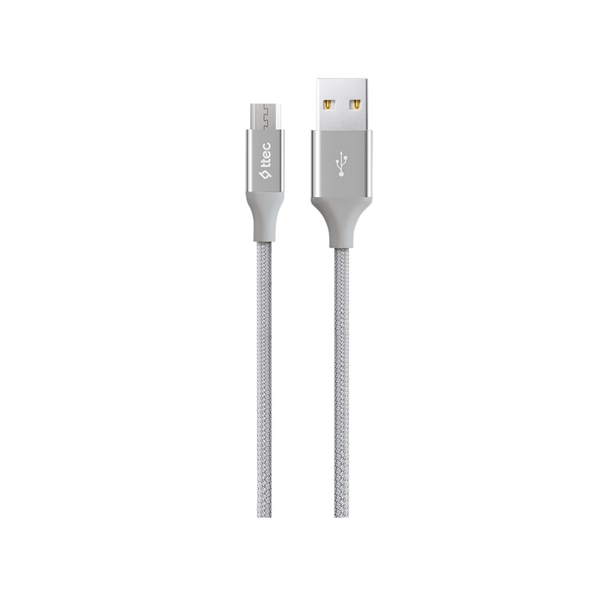 2DK11G ttec AlumiCable Micro USB Şarj Kablosu Gümüş
