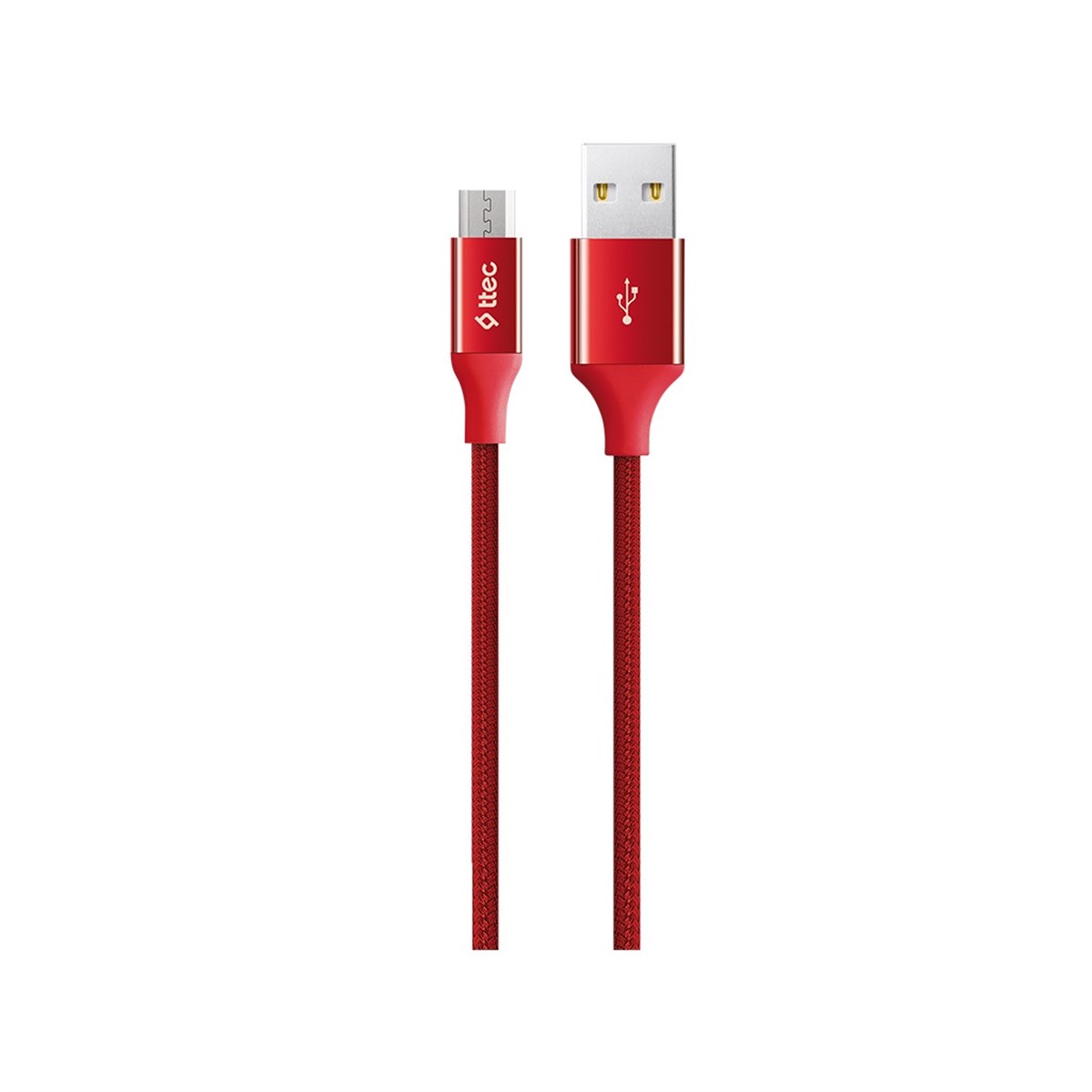 2DK11K ttec AlumiCable Micro USB Şarj Kablosu Kırmızı