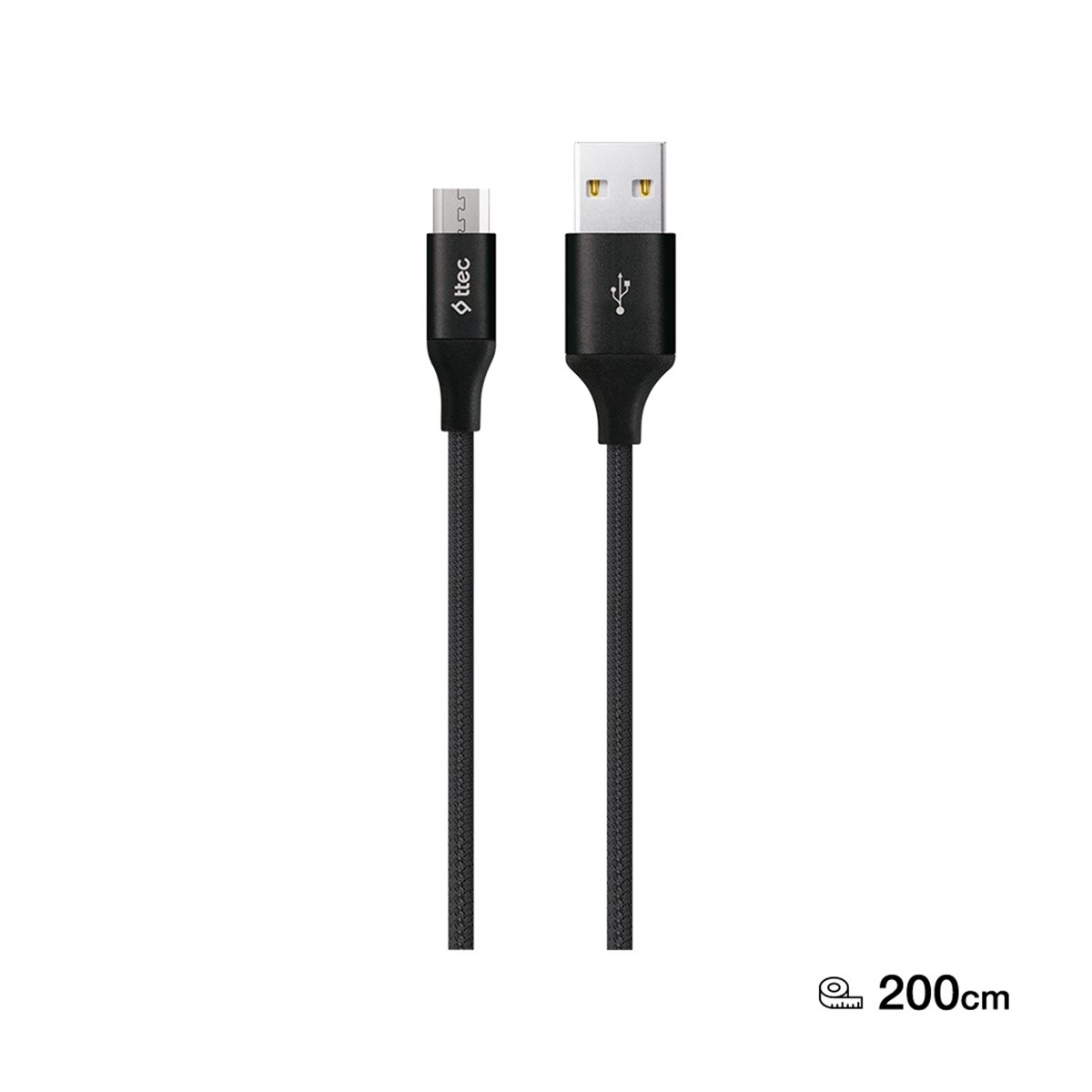 2DK21S ttec AlumiCable XL Micro USB Şarj Kablosu 2mt.