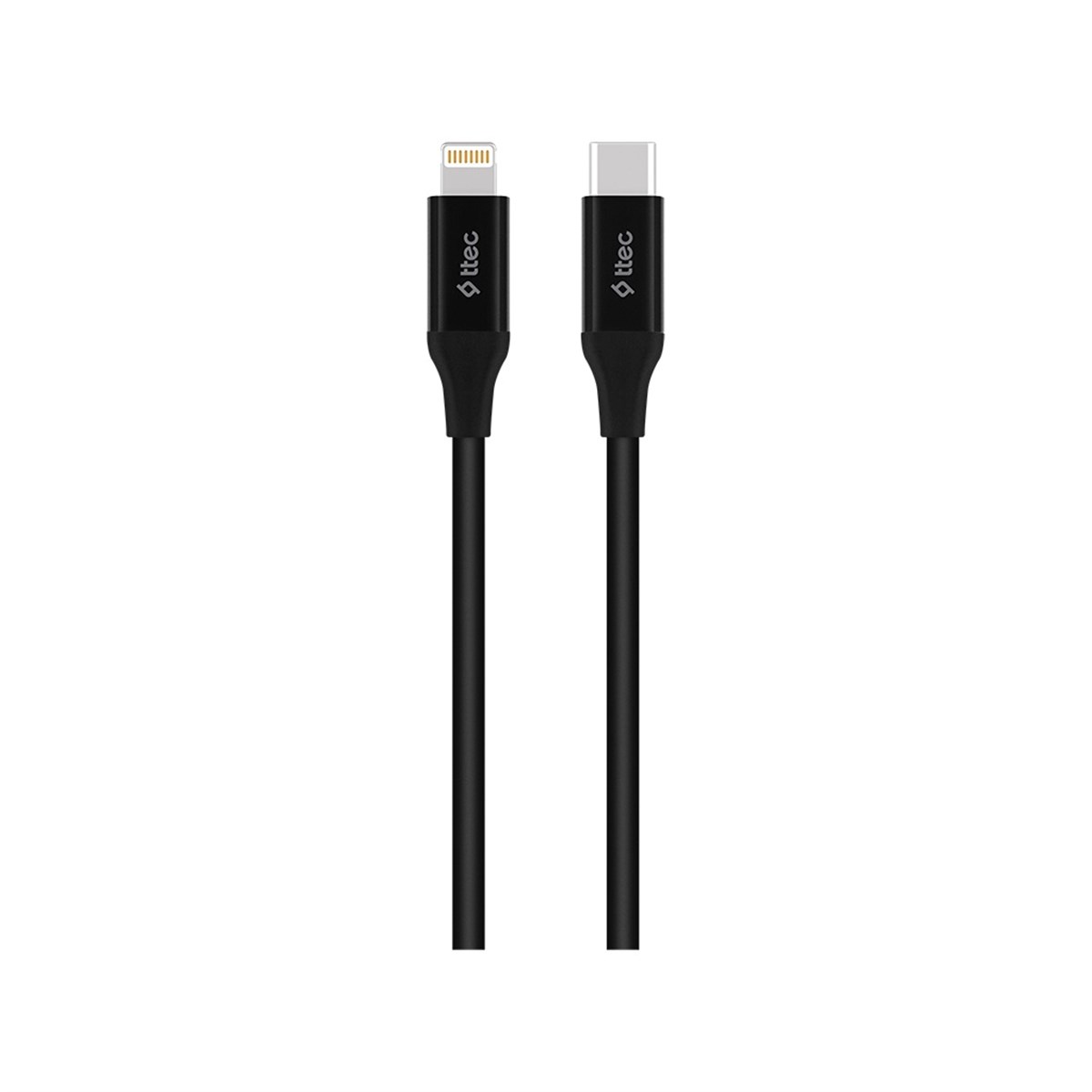 2DK40S ttec Type-C - Lightning Hızlı Şarj Kablosu 150cm Siyah