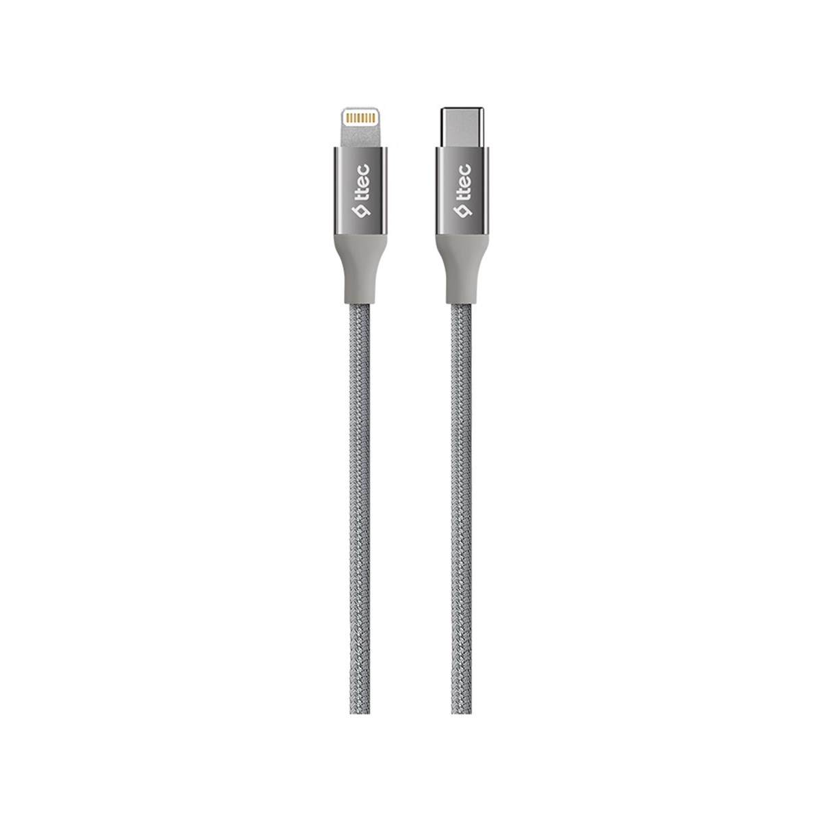 2DK41UG ttec AlumiCable Type-c - Lightning Hızlı Şarj Kablosu 150cm Uzay Grisi
