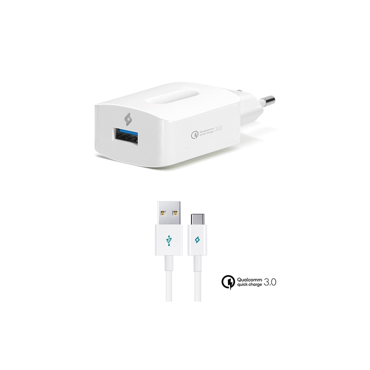 2SCQC01C ttec SpeedCharger QC 3.0 Seyahat Şarj Aleti + Type-C Kablo