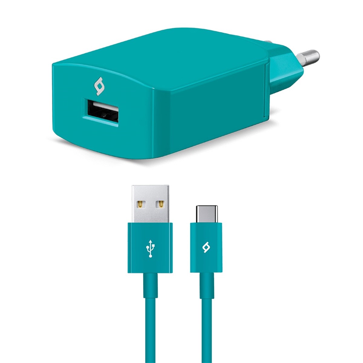 2SCS01CTZ ttec SpeedCharger USB Seyahat Şarj Aleti 2.1A, Type C Kablo Turkuaz