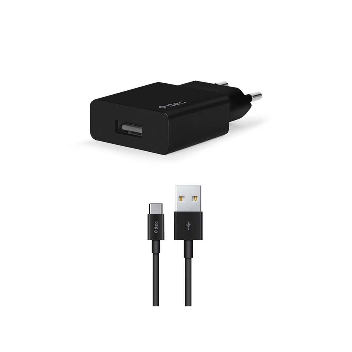 2SCS20MS ttec SmartCharger 2.1A Seyahat Şarj Aleti + Micro USB Kablo Siyah