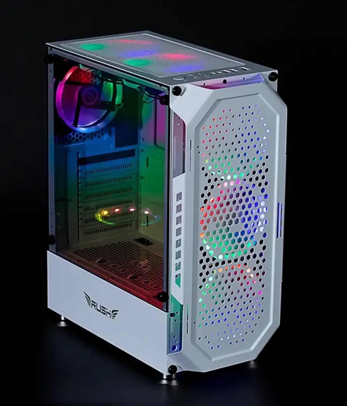 RCA131 RUSH Chopper Gaming Oyuncu RGB ATX Beyaz