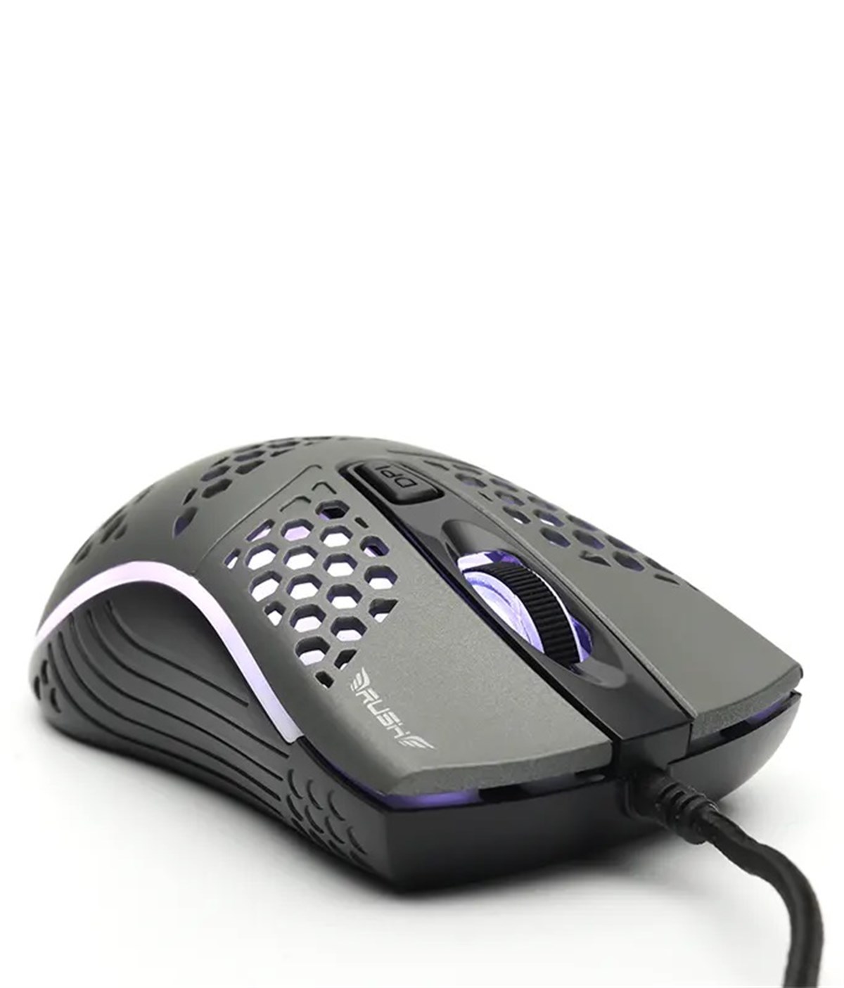 RM02G RUSH RGB 1600 DPI Oyuncu Mouse Gri