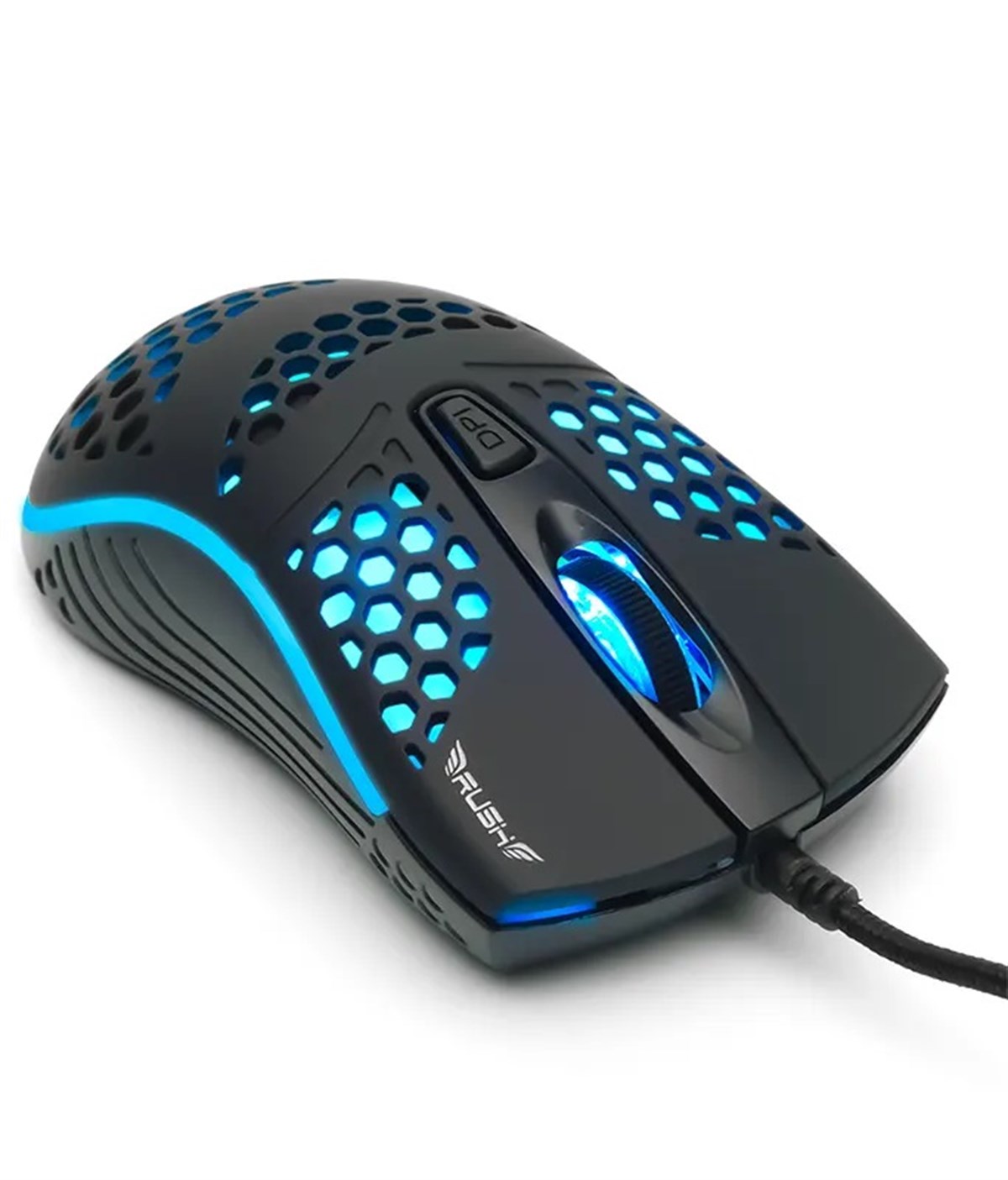 RM02S RUSH RGB 1600 DPI Oyuncu Mouse Siyah