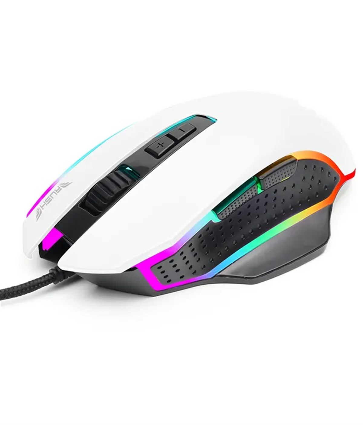 RM16B RUSH Gloria RGB 2400DPI Makro Oy Mouse Beyaz
