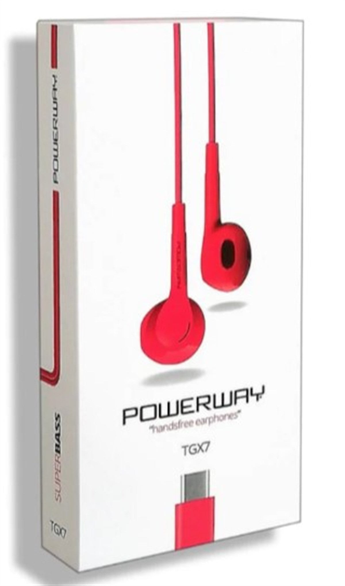 TGX7 Powerway Type-C Kablolu Kulaklık Kırmızı
