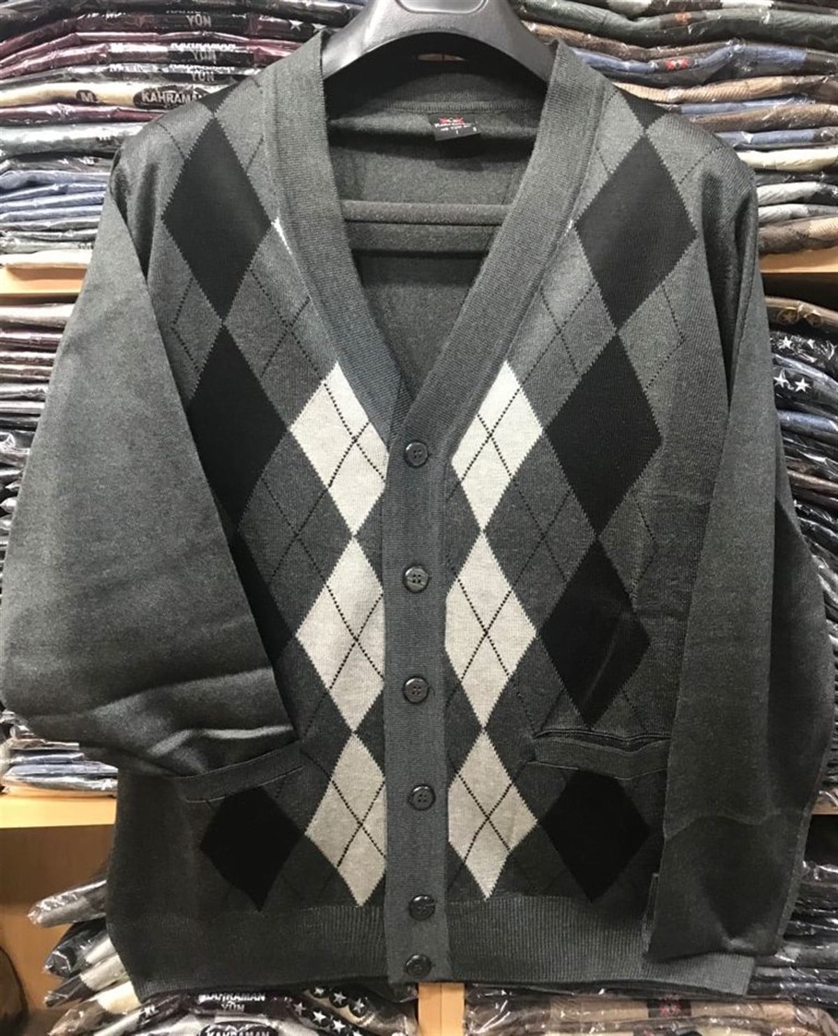 ERKEK BABA DESENLİ İNCE TRİKO HIRKA 