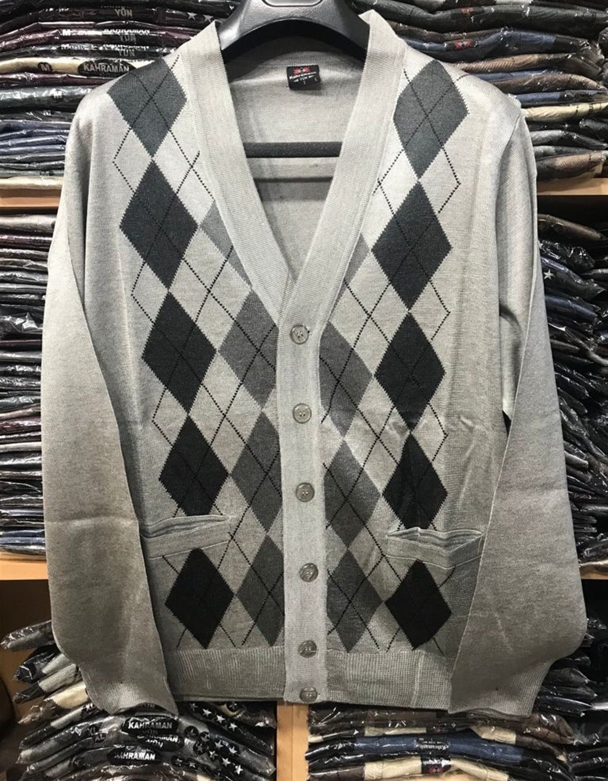 ERKEK BABA DESENLİ İNCE TRİKO HIRKA 