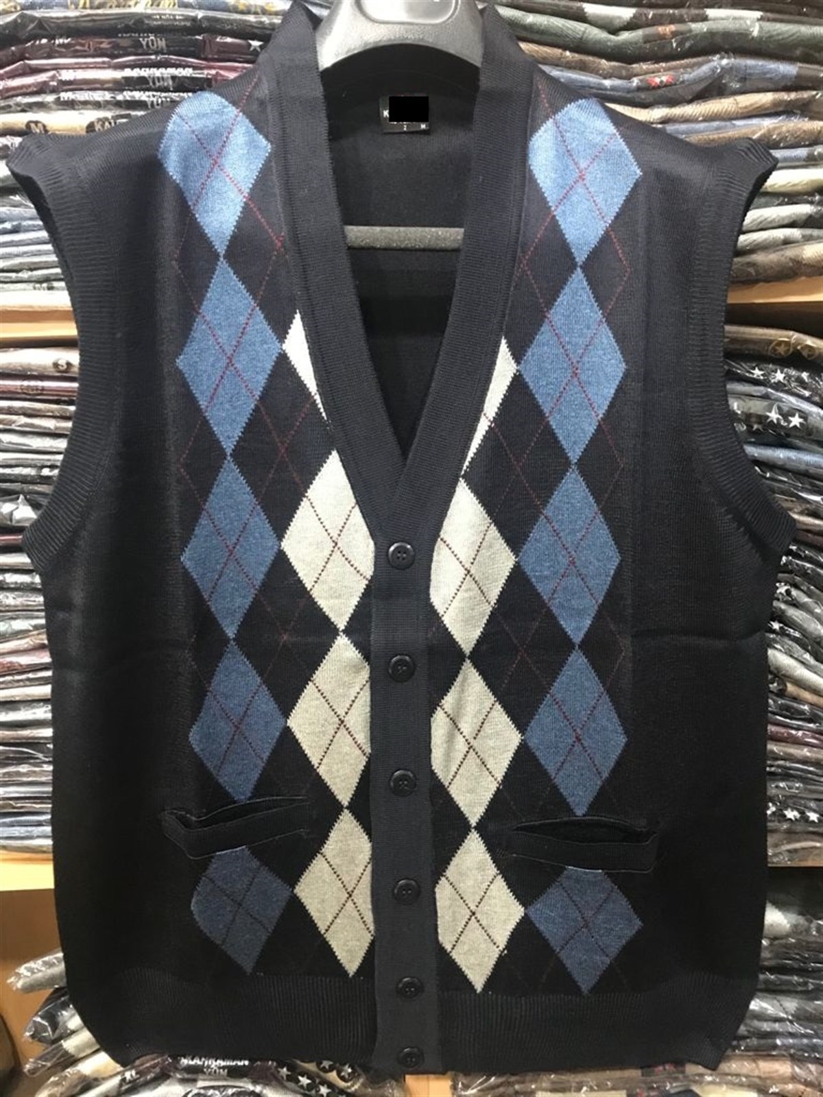 ERKEK BABA DESENLİ İNCE TRİKO YELEK