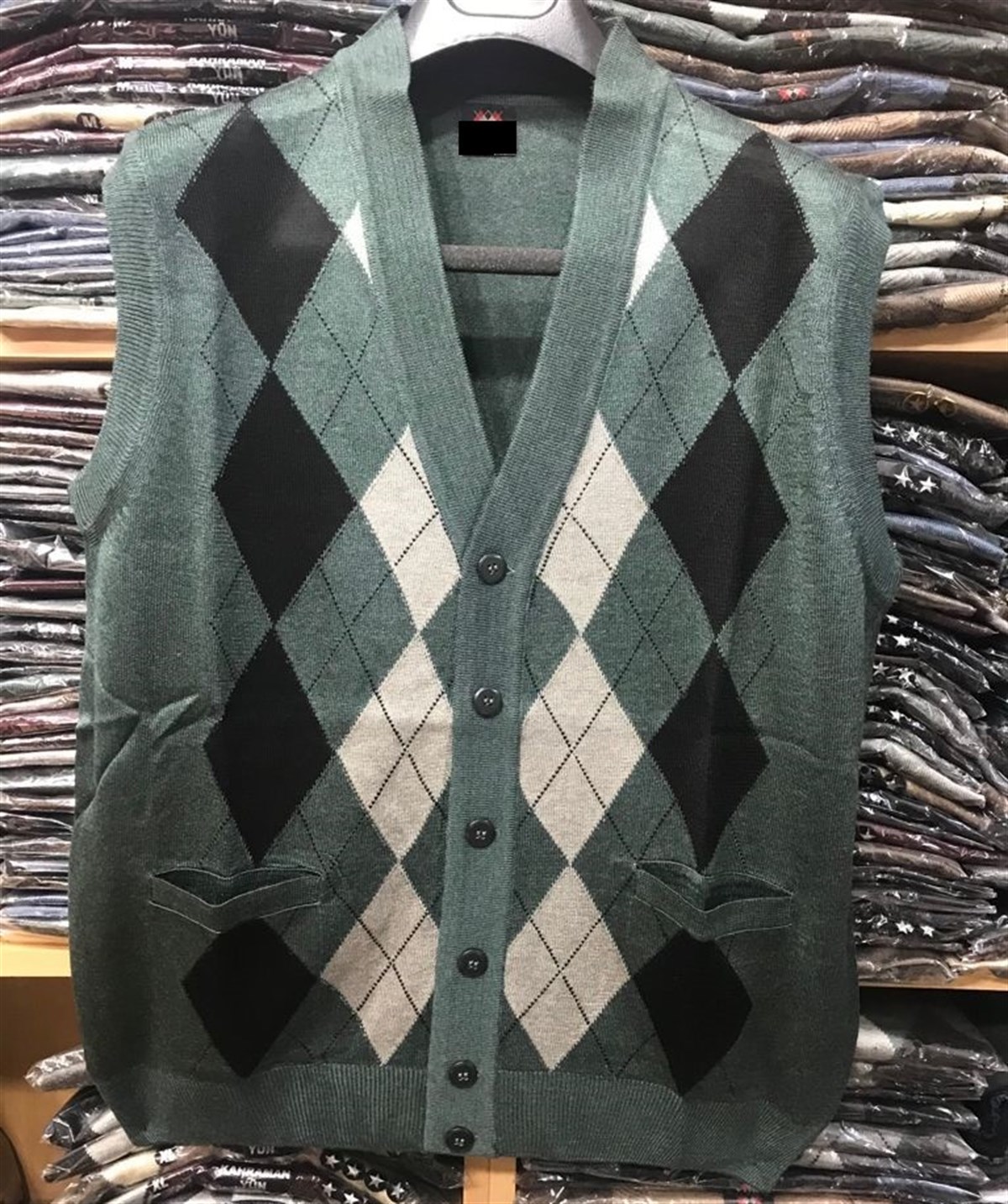 ERKEK BABA DESENLİ İNCE TRİKO YELEK