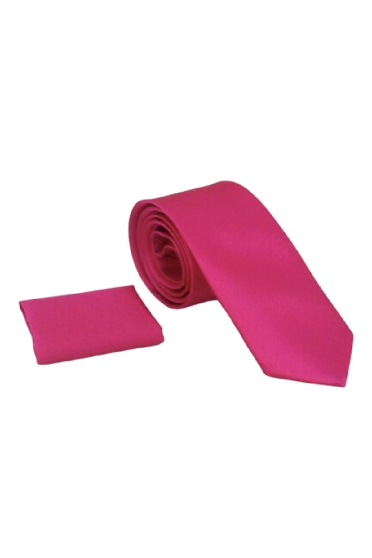 ERKEK DÜZ PEMBE SATEN KRAVAT