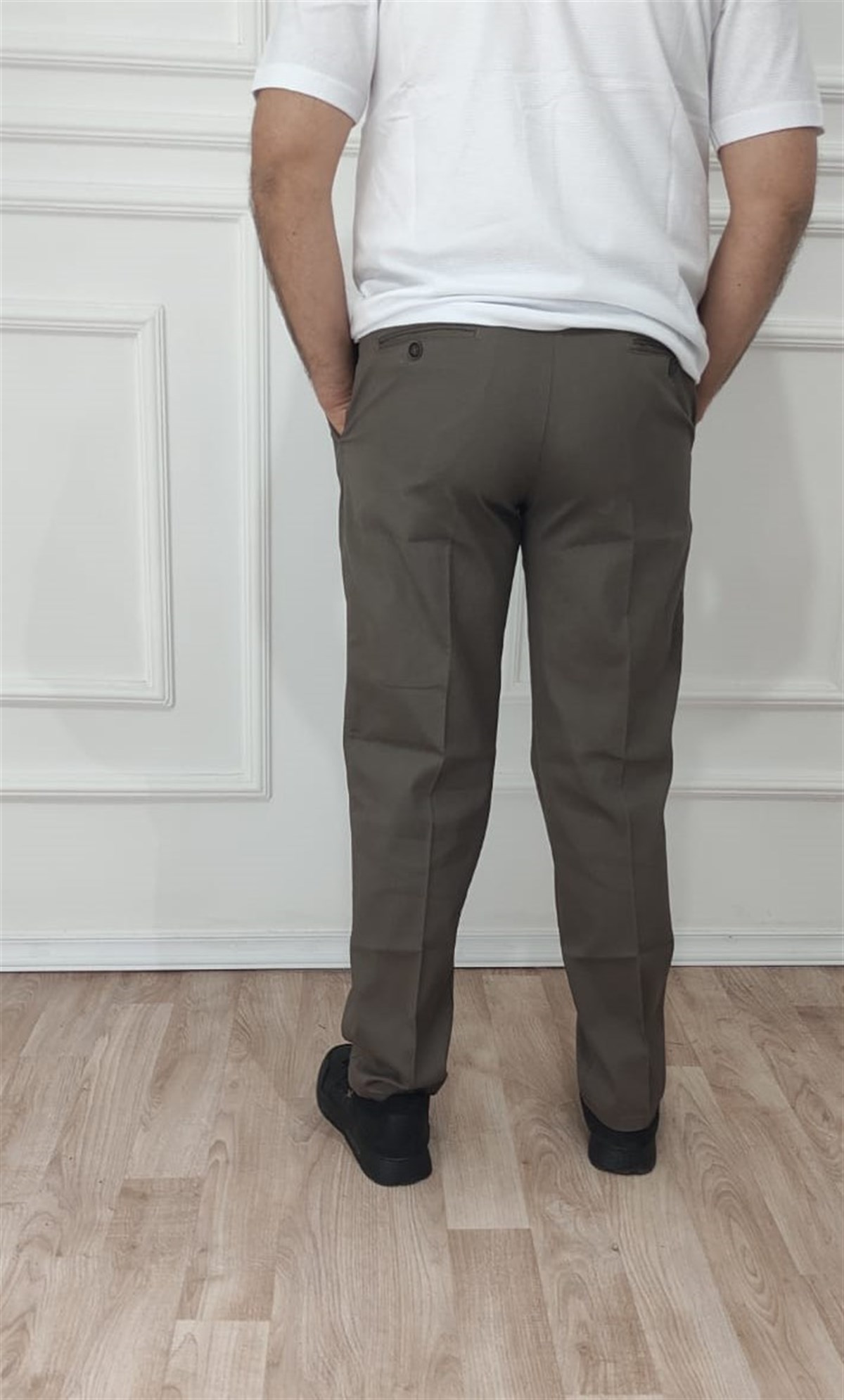 Erkek Klasik Rahat Kalıp Keten Pantolon