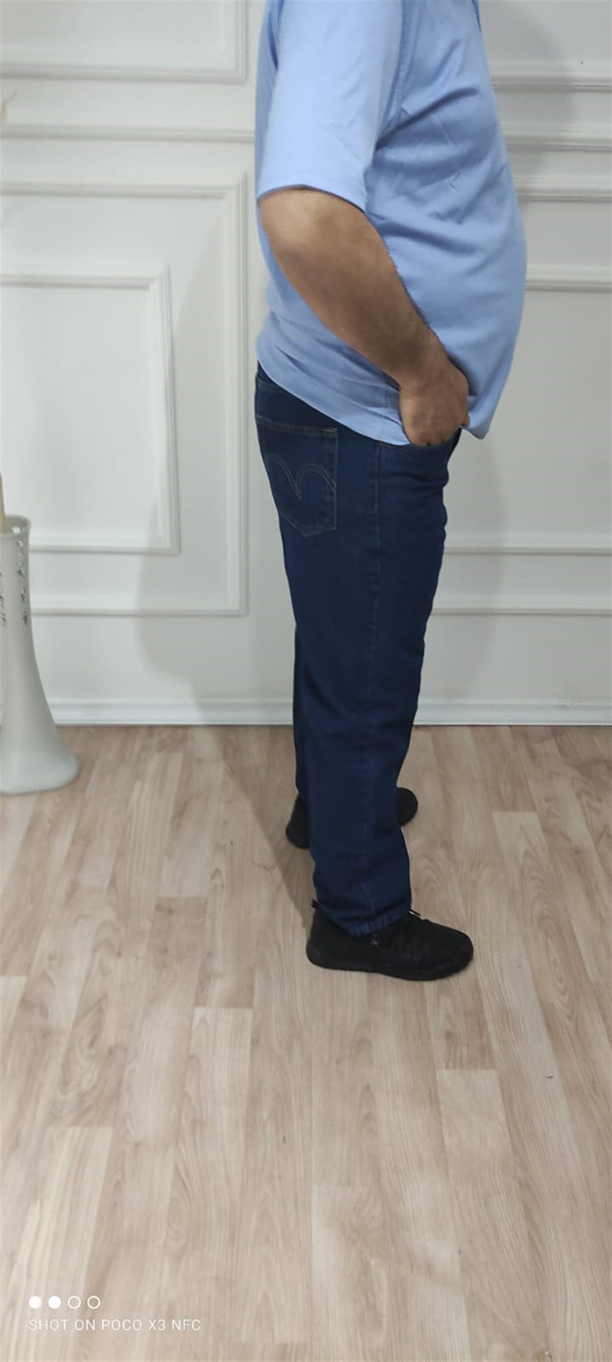 ERKEK KLASİK RAHAT KESİM KOT PANTOLON