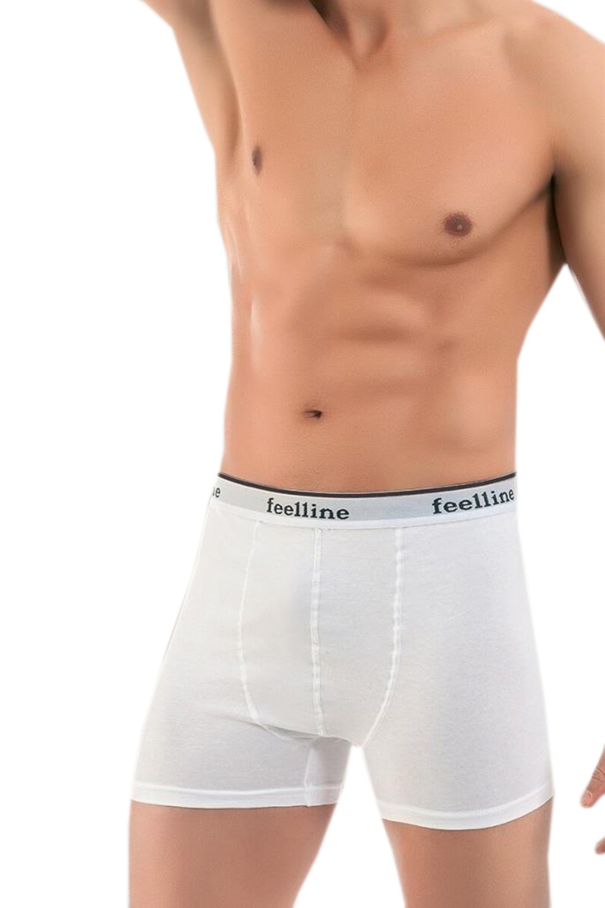 ERKEK LİKRALI 6LI BEYAZ BOXER