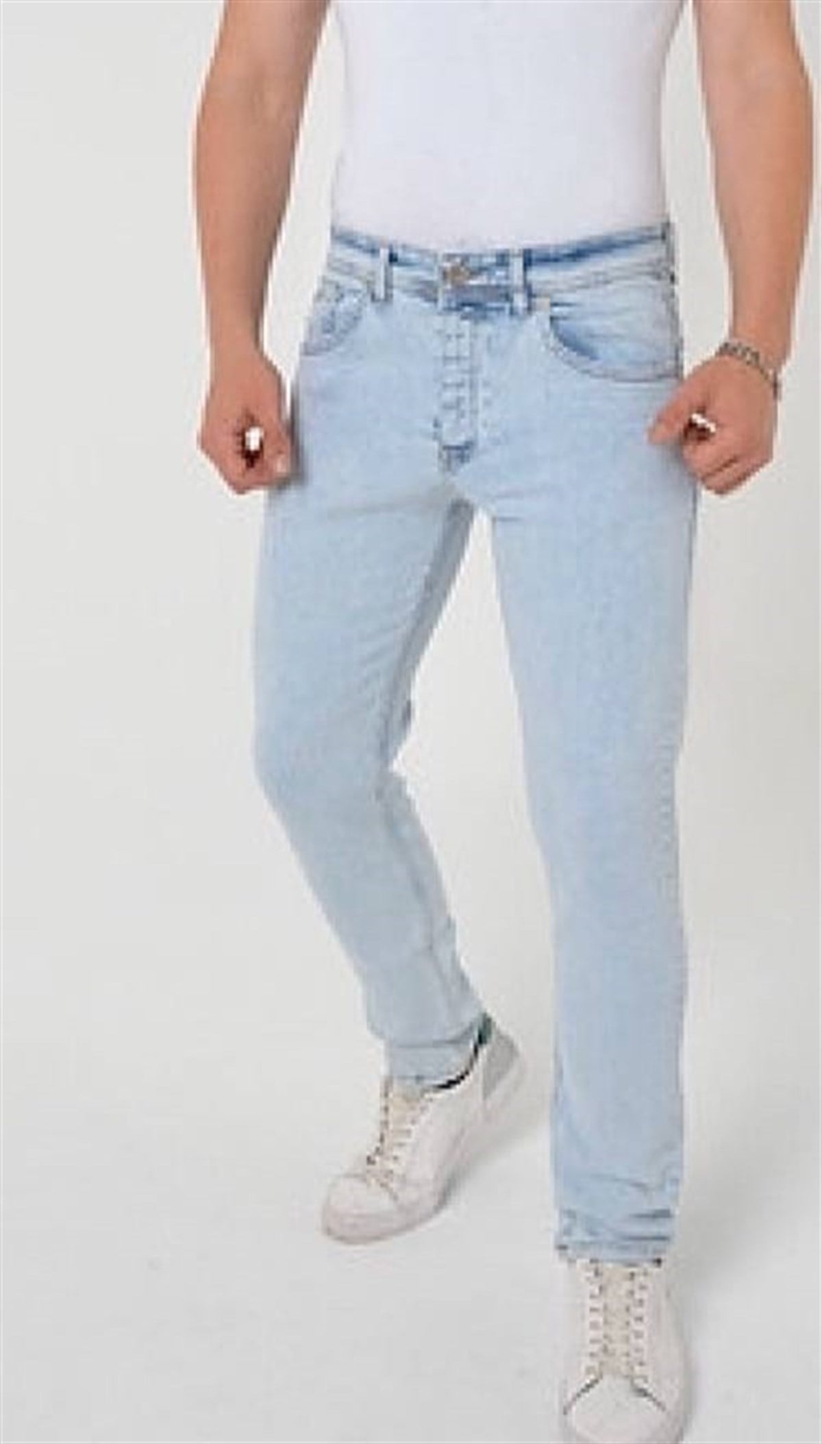 ERKEK SLİM FİT LİKRALI JEAN PANTOLON