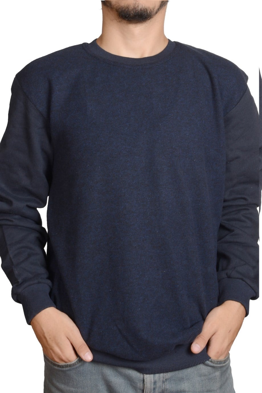 ERKEK YUVARLAK BİSİKLET YAKA RAHAT KALIP OVERSİZE TRİKO KAZAK